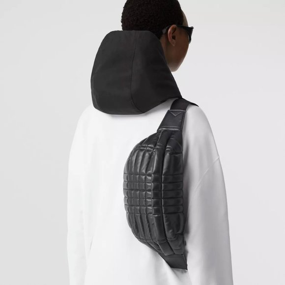 BURBERRY Black Sonny Leather TB Quilted Belt Bum Bag Crossbody Unisex RSP $1,350 - Picture 16 of 16